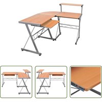 The Living Store - Eck-Computertisch Braun 132x112x99 cm Holzwerkstoff - Eck-Schreibtisch - Holzwerkstoff Schreibtisch - Computertisch - Arbeitsplatz von THE LIVING STORE