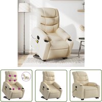 The Living Store - Elektrischer Massagesessel mit Aufstehhilfe Creme Stoff - Elektrischer Massagesessel - Relaxsessel - Aufstehhilfe The Living Store - Elektrischer Massagesessel mit Aufstehhilfe Creme Stoff - Elektrischer Massagesessel - Relaxsessel - Aufstehhilfe von THE LIVING STORE