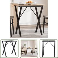 The Living Store - Esstisch-Gestell in X-Form 60x50x73 cm Gusseisen - Tischgestell - Metallgestell - Industrielook - Esszimmermöbel - Tischbeine von THE LIVING STORE