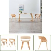 Esszimmerstühle 2 Stk. Creme Bugholz und Kunstleder - Esszimmerstühle - Stühle - Küchenstühle - Creme Farbige Möbel - Moderne Stühle - The Living Esszimmerstühle 2 Stk. Creme Bugholz und Kunstleder - Esszimmerstühle - Stühle - Küchenstühle - Creme Farbige Möbel - Moderne Stühle - The Living von THE LIVING STORE