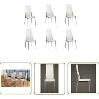 Esszimmerstühle 6 Stk. Weiß Kunstleder - Esszimmerstühle - Weiße Stühle - Küchenstühle - Stühle Set - Kunstleder Möbel - The Living Store Esszimmerstühle 6 Stk. Weiß Kunstleder - Esszimmerstühle - Weiße Stühle - Küchenstühle - Stühle Set - Kunstleder Möbel - The Living Store von THE LIVING STORE