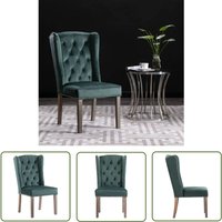 Esszimmerstuhl Dunkelgrün Samt - Esszimmerstuhl - Samtsessel - Holzsessel - Dunkelgrüner Sessel - Klassischer Stuhl - The Living Store Esszimmerstuhl Dunkelgrün Samt - Esszimmerstuhl - Samtsessel - Holzsessel - Dunkelgrüner Sessel - Klassischer Stuhl - The Living Store von THE LIVING STORE