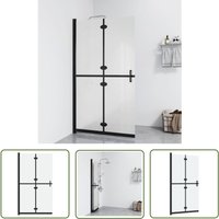 The Living Store - Faltbare begehbare Duschwand ESG-Glas mattiert 100x190 cm - Dusche - Duschwand - ESG-Glas - Faltbar - Begehbar von THE LIVING STORE