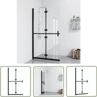 The Living Store - Faltbare begehbare Duschwand Transparentes esg Glas 100x190 cm - Dusche - Duschwand - esg Glas - Faltbar - Transparent The Living Store - Faltbare begehbare Duschwand Transparentes esg Glas 100x190 cm - Dusche - Duschwand - esg Glas - Faltbar - Transparent von THE LIVING STORE