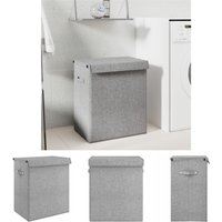 The Living Store - Faltbarer Wäschekorb Grau 51x34,5x59 cm Leinenimitat Stoff - Wäschekörbe - Grau The Living Store - Faltbarer Wäschekorb Grau 51x34,5x59 cm Leinenimitat Stoff - Wäschekörbe - Grau von THE LIVING STORE