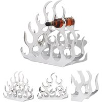 Flaschenregal für 11 Flaschen Silbern Aluminium - Weinregale - Silber - The Living Store von THE LIVING STORE