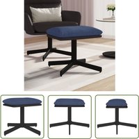 Fußhocker Blau 60x60x36 cm Stoff und Kunstleder - Hocker - Fußhocker - Sofa Tisch - Beistelltisch - Lounge Möbel - The Living Store Fußhocker Blau 60x60x36 cm Stoff und Kunstleder - Hocker - Fußhocker - Sofa Tisch - Beistelltisch - Lounge Möbel - The Living Store von THE LIVING STORE