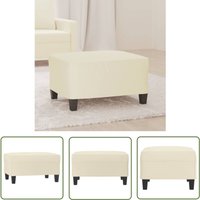 Fußhocker Creme 70x55x41 cm Kunstleder - Fußhocker - Cremefarbener Hocker - Sitzsack - Lounge Chair - Beistelltisch - The Living Store Fußhocker Creme 70x55x41 cm Kunstleder - Fußhocker - Cremefarbener Hocker - Sitzsack - Lounge Chair - Beistelltisch - The Living Store von THE LIVING STORE