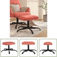 Fußhocker Rosa 60x60x36 cm Samt - Samtsessel - Rosa Sessel - Hocker Mit Armlehnen - Beistelltisch - Lounge Möbel - The Living Store von THE LIVING STORE