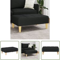 The Living Store - Fußhocker Schwarz 77x55x31 cm Stoff - Sitzsack - Hocker - Fußablage - Wohnzimmer Dekoration - Schwarz von THE LIVING STORE
