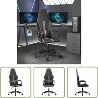 Gaming-Stuhl mit Massagefunktion Grau und Schwarz Kunstleder - Gaming-Stuhl - Gamer Chair - BürostuhI - Ergonomischer Stuhl - Schreibtischstuhl - The Gaming-Stuhl mit Massagefunktion Grau und Schwarz Kunstleder - Gaming-Stuhl - Gamer Chair - BürostuhI - Ergonomischer Stuhl - Schreibtischstuhl - The von THE LIVING STORE