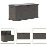 Garten-Aufbewahrungsbox 280 l Braun - Gartenbox - Aufbewahrungsbox - Holzoptik - Gartenmöbel - Außengeräte - The Living Store von THE LIVING STORE
