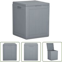 Garten-Aufbewahrungsbox 90 l Grau pp Rattan - Gartenschuppen - Aufbbewahrungsbox - Gartenorganisation - Outdoor Box - Wetterfest - The Living Store von THE LIVING STORE