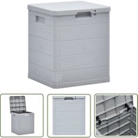 Garten-Aufbewahrungsbox 90 l Hellgrau - Gartenbox - Aufbewahrungsbox - Gartenschuppen - Outdoor Box - Werkzeugkasten - The Living Store von THE LIVING STORE