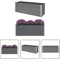Garten-Hochbeet wpc 150 x 50 x 54 cm Grau - Gartenhochbeet - Blumentopf - Pflanzenbehälter - wpc - Outdoor Möbel - The Living Store von THE LIVING STORE