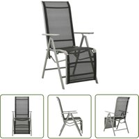 The Living Store - Garten-Liegestuhl Textilene und Aluminium Silbern - Gartenliege - Liegestuhl - Outdoor Möbel - Balkonmöbel - Terrasse von THE LIVING STORE