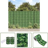Garten-Sichtschutz 4 Stk. pvc 35x0,19 m Grün - Zaunfoliene - Gartenzäunen - Sichtschutz - PVC-Folie - Wetterfest - The Living Store von THE LIVING STORE