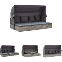 The Living Store - Garten-Sonneninsel mit Dach Grautöne Poly Rattan - Gartenbetten - Grau The Living Store - Garten-Sonneninsel mit Dach Grautöne Poly Rattan - Gartenbetten - Grau von THE LIVING STORE