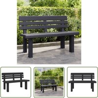 The Living Store - Gartenbank Anthrazit 110x52x71 cm Polypropylen - Gartenbank - Sitzgelegenheit Im Freien - Outdoor Möbel - Balkonmöbel von THE LIVING STORE