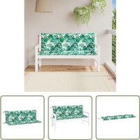 Gartenbank-Auflagen 2 Stk. Blattmuster 150x50x7cm Oxford-Gewebe - Gartenbank Auflagen - Outdoor Kissen - Sitzkissen - Gartenmöbel Zubehör - Balkon Gartenbank-Auflagen 2 Stk. Blattmuster 150x50x7cm Oxford-Gewebe - Gartenbank Auflagen - Outdoor Kissen - Sitzkissen - Gartenmöbel Zubehör - Balkon von THE LIVING STORE