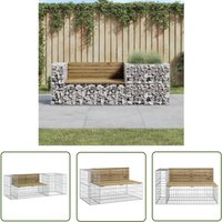 The Living Store - Gartenbank mit Gabione Kiefernholz Imprägniert - Gartenbank - Kiefernholz - Outdoor Möbel - Balkonmöbel - Terrasse The Living Store - Gartenbank mit Gabione Kiefernholz Imprägniert - Gartenbank - Kiefernholz - Outdoor Möbel - Balkonmöbel - Terrasse von THE LIVING STORE