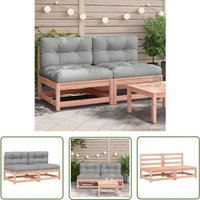 Gartensofas ohne Armlehnen mit Kissen 2 Stk. Douglasienholz - Gartenmöbel - Douglasieholzmöbel - Lounge Möbel - Gartensafelement - Terrassenmöbel Gartensofas ohne Armlehnen mit Kissen 2 Stk. Douglasienholz - Gartenmöbel - Douglasieholzmöbel - Lounge Möbel - Gartensafelement - Terrassenmöbel von THE LIVING STORE