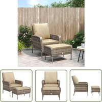 Gartenstuhl mit Fußhocker Hellbraun Poly Rattan - Gartenstuhl - Polyethylen Möbel - Outdoor Furniture - Gartenmöbeln - Relaxsessel - The Living Store Gartenstuhl mit Fußhocker Hellbraun Poly Rattan - Gartenstuhl - Polyethylen Möbel - Outdoor Furniture - Gartenmöbeln - Relaxsessel - The Living Store von THE LIVING STORE