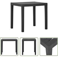 Gartentisch Grau 79x65x72 cm Kunststoff - Gartentisch - Kunststofftisch - Outdoortisch - Esstisch - Balkontisch - The Living Store von THE LIVING STORE