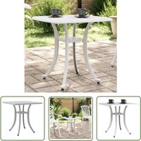 Gartentisch Weiß 53x53x53 cm Aluminiumguss - Gartentisch - Aluminiumtisch - Weißer Tisch - Outdoortisch - Esszimmertisch - The Living Store von THE LIVING STORE