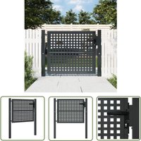 The Living Store - Gartentor Anthrazit 105x125 cm Stahl - Gartentor - Metalltor - Stahltür - Zaun - Einfahrtstor von THE LIVING STORE