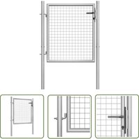 The Living Store - Gartentor Verzinkter Stahl 105x125 cm Silbern - Gartentor - Zaun - Stahltür - Metalltor - Sichtschutz von THE LIVING STORE