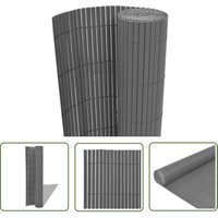 The Living Store - Gartenzaun Doppelseitig pvc 90 x 300 cm Grau - Gartenzaun - PVC-Zaun - Sichtschutz - Balkonschutz - Terrassenschutz The Living Store - Gartenzaun Doppelseitig pvc 90 x 300 cm Grau - Gartenzaun - PVC-Zaun - Sichtschutz - Balkonschutz - Terrassenschutz von THE LIVING STORE