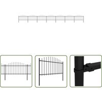 Gartenzaun mit Speerspitzen Stahl (1,25 - 1,5) x 11,9 m Schwarz - Gartenzaun - Stahlezaunt - Metallzaun - Sicherheitszaun - Privacyzaun - The Living von THE LIVING STORE