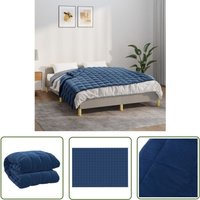 Gewichtsdecke Blau 140x200 cm 6 kg Stoff - Gewichtsdecke - Schlafdecke - Bettdecke - Blaue Decke - Schwere Decke - The Living Store von THE LIVING STORE