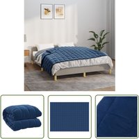 Gewichtsdecke Blau 152x203 cm 11 kg Stoff - Gewichtsdecke - Schlafdecke - Bettdecke - Blaue Decke - Schwere Decke - The Living Store von THE LIVING STORE