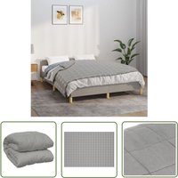 Gewichtsdecke Grau 137x200 cm 10 kg Stoff - Gewichtsdecke - Schlafberatung - Schlafloser - Bettdecke - Daunendecke Alternative - The Living Store von THE LIVING STORE