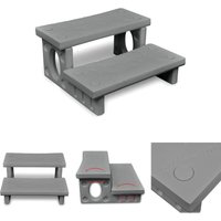 The Living Store - Graue Spa-Treppe - Pool- & Whirlpool-Zubehör von THE LIVING STORE