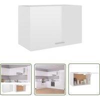 Hängeschrank Hochglanz-Weiß 60x31x40 cm Holzwerkstoff - Küchenregal - Hängeschrank - Weißer Schrank - Holzschrank - Wohnwand - The Living Store Hängeschrank Hochglanz-Weiß 60x31x40 cm Holzwerkstoff - Küchenregal - Hängeschrank - Weißer Schrank - Holzschrank - Wohnwand - The Living Store von THE LIVING STORE