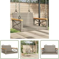 Hängesessel Grau 63x62x40 cm Poly Rattan - Outdoor Möbel - Gartenstuhl - Hangestuhl - Schaukelbank - Gartenlounge - The Living Store Hängesessel Grau 63x62x40 cm Poly Rattan - Outdoor Möbel - Gartenstuhl - Hangestuhl - Schaukelbank - Gartenlounge - The Living Store von THE LIVING STORE