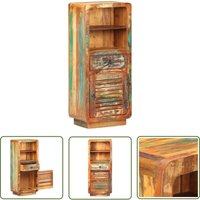 Highboard 45x32x110 cm Altholz Massiv - Vintage Hochschrank - Holzhängeschrank - Retro Sideboard - Altwood Furniture - Upcycling Möbel - The Living von THE LIVING STORE