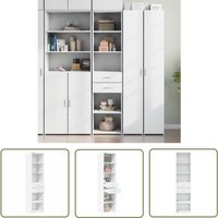 Highboard Weiß 45x42,5x185 cm Holzwerkstoff - Sideboard - Hochschrank - Wohnzimmermöbel - Weißer Schrank - Regal - The Living Store Highboard Weiß 45x42,5x185 cm Holzwerkstoff - Sideboard - Hochschrank - Wohnzimmermöbel - Weißer Schrank - Regal - The Living Store von THE LIVING STORE