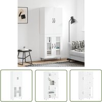 Highboard Weiß 69,5x34x180 cm Holzwerkstoff - Sideboard - Hochschrank - Wohnraumgestaltung - Aufbewahrungslösung - Weißer Schrank - The Living Store Highboard Weiß 69,5x34x180 cm Holzwerkstoff - Sideboard - Hochschrank - Wohnraumgestaltung - Aufbewahrungslösung - Weißer Schrank - The Living Store von THE LIVING STORE