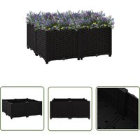 Hochbeet 80x80x38 cm Polypropylen - Hochbeet - Gartenmöbel - Kunststoffbehälter - Blumenerde - Pflanzentopf - The Living Store Hochbeet 80x80x38 cm Polypropylen - Hochbeet - Gartenmöbel - Kunststoffbehälter - Blumenerde - Pflanzentopf - The Living Store von THE LIVING STORE