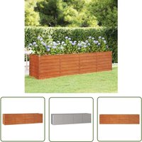 The Living Store - Hochbeet Rostig 320x80x77 cm Cortenstahl - Hochbeet - Cortenstahl - Gartengeräte - Pflanzenbehälter - Balkonmöbel von THE LIVING STORE