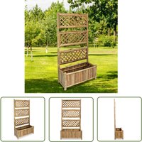 Hochbeet mit Spalier Bambus 70 cm - Bambus Hochbeet - Pflanzenkasten - Vertical Garden - Gartengeräte - Blumenerde - The Living Store von THE LIVING STORE
