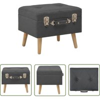 Hocker mit Stauraum 40 cm Dunkelgrau Stoff - Sitzhocker - Wohnzimmer Deko - Beistelltisch - Grau Sofa - Wohnzimmer Möbel - The Living Store Hocker mit Stauraum 40 cm Dunkelgrau Stoff - Sitzhocker - Wohnzimmer Deko - Beistelltisch - Grau Sofa - Wohnzimmer Möbel - The Living Store von THE LIVING STORE