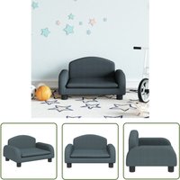 Kindersofa Dunkelgrau 50x40x30 cm Stoff - Kinder Sofa - Minisoofa - Spielzimmer Möbel - Kindermöbeln - Sitzmöglichkeiten Für Kinder - The Living Store von THE LIVING STORE