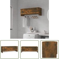 The Living Store - Kleiderschrank Räuchereiche 100x32,5x35 cm Holzwerkstoff - Holzschrank - Kleiderschrank - Garderobe - Kommode - Möbel The Living Store - Kleiderschrank Räuchereiche 100x32,5x35 cm Holzwerkstoff - Holzschrank - Kleiderschrank - Garderobe - Kommode - Möbel von THE LIVING STORE