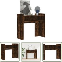 Konsolentisch Räuchereiche 100x35x90 cm Holzwerkstoff - Konsolentisch - Wohnzimmermöbel - Sideboard - Holztisch - Esszimmertisch - The Living Store Konsolentisch Räuchereiche 100x35x90 cm Holzwerkstoff - Konsolentisch - Wohnzimmermöbel - Sideboard - Holztisch - Esszimmertisch - The Living Store von THE LIVING STORE