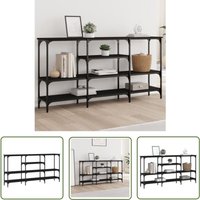 The Living Store - Konsolentisch Schwarz 160x29x80 cm Holzwerkstoff - Konsolentisch - Flurtisch - Sideboard - Wohnzimmerstil - Industriel Design von THE LIVING STORE